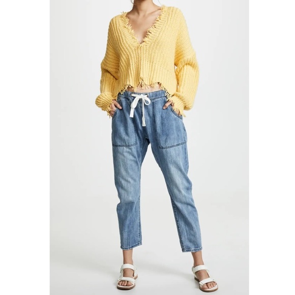 One Teaspoon Shabbies Drawstring Boyfriend Jeans Parachute Dropped Crotch Size M - Picture 5 of 15